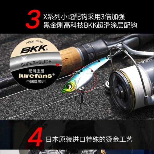 大河奔流路亚发烧友小蛇金属VIB远投翘嘴鲈鱼鳜鱼路亚饵X55实战装 - 图2