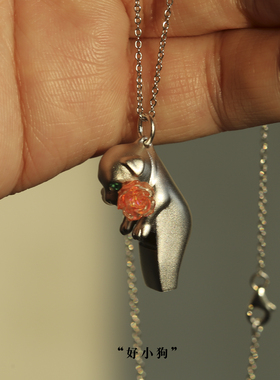 噢我乖·纯银小狗哨子项链可爱拉布拉多吊坠创意挂件送男女友礼物
