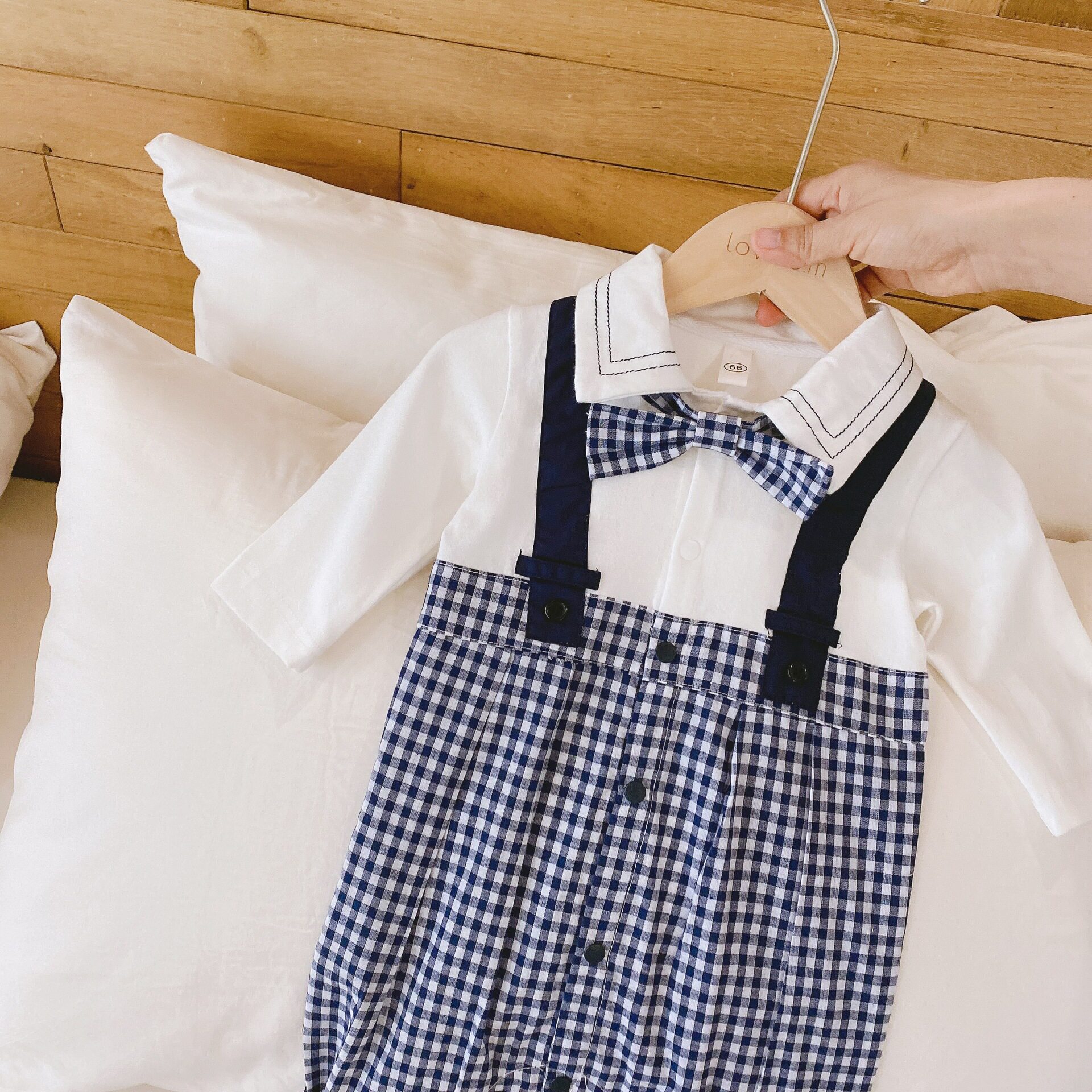 0-2岁婴童帅气2020秋装背带包屁衣 允哲上衣