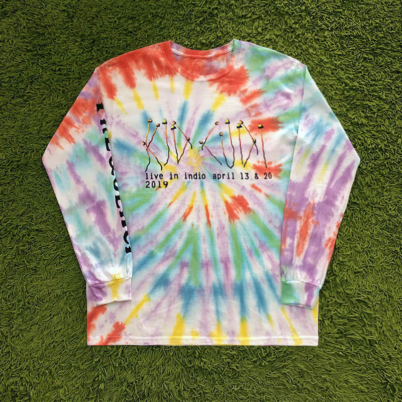 Kanye 菲董同款cpfm Xyz Illusions Tir Dye 扎染涂鸦长袖t恤潮 虎窝淘