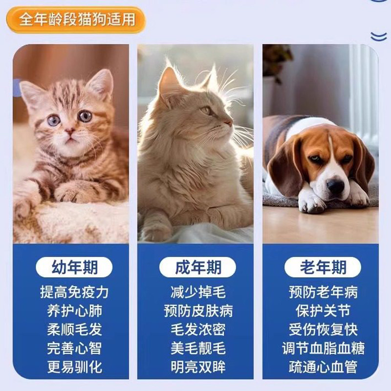 鱼油猫咪狗狗专用猫用美毛犬用鱼肝油宠物缓解掉毛美毛深海鱼油片,淘宝优惠券,粉丝福利购,淘宝优惠卷