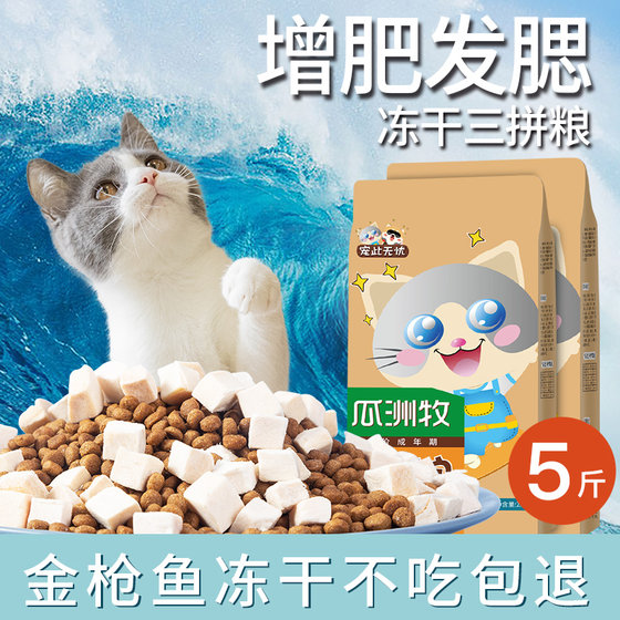 10kg weight gain pack of 5kg stray freeze-dried cat food