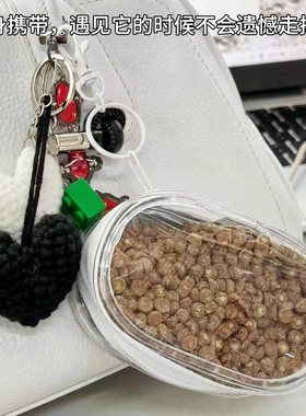 流浪猫投喂猫狗便携粮盒挂件