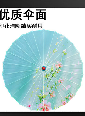 雨涧春行图舞蹈伞道具古风油纸伞
