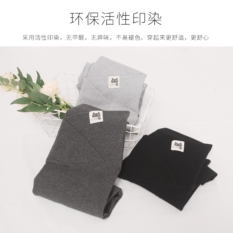 歌妮朵旗舰店大码孕妇打底裤春秋季薄款200斤外穿交叉托腹九分长裤孕妇装春装0