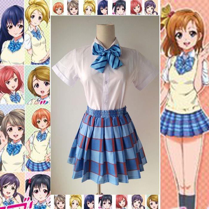 LoveLivecos服lovelive毛衫背心lovelive夏季校服cosplay制服女装 - 图0