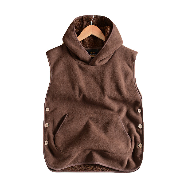 男女情侣日线设计师款！线下599复古休闲保暖摇粒绒叠穿马甲背心,淘宝优惠券,粉丝福利购,淘宝优惠卷