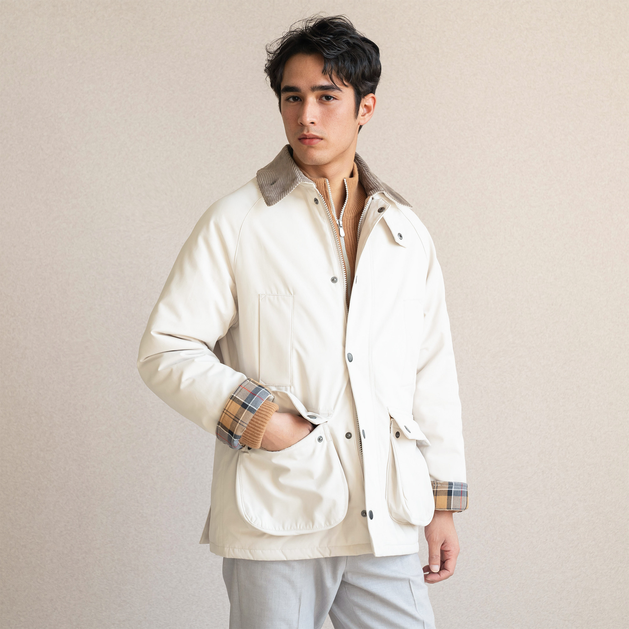 PUPP秋冬季男士猎装保暖复古巴恩风灯芯绒翻领夹克棉服外套风衣,淘宝优惠券,粉丝福利购,淘宝优惠卷