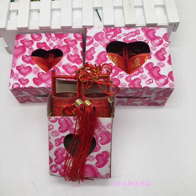 巴厘岛结婚用品子孙桶一对装婚庆过大礼安床套装幸福桶早生贵子 虎窝淘