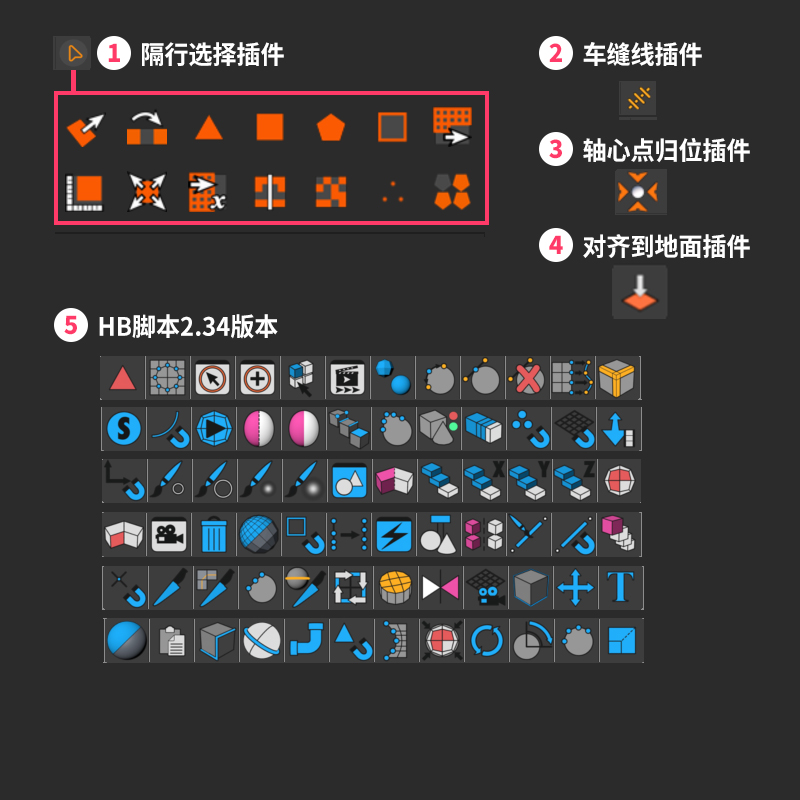 C4D建模页面布局文件HB V2.34脚本工具包合集插件R19-2023全支持 - 图0