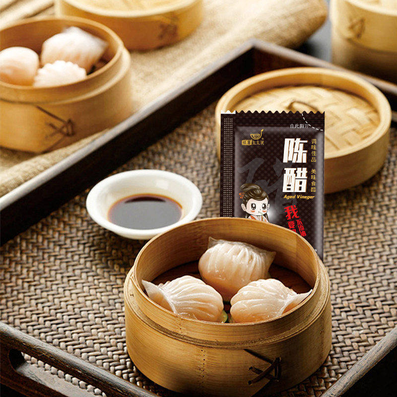 旺宴太太笑陈醋10g*1000包商用外卖饺子凉拌菜馄饨云吞小包装醋包