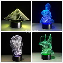 Egypt Anubis 3D Lamp LED nightlight Illusion Color changered
