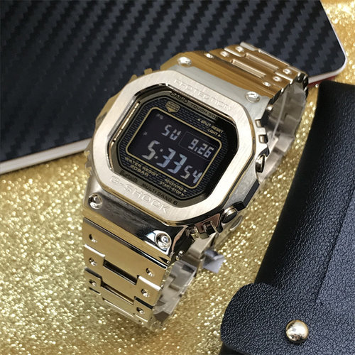卡西欧50周年限定 GSHOCK金属方块手表男太阳能小金块 GMW-B5000 - 图1