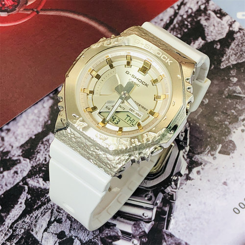 卡西欧50周年 GSHOCK农家橡树金属壳学生手表女GM-S2110 GBM-2100 - 图1
