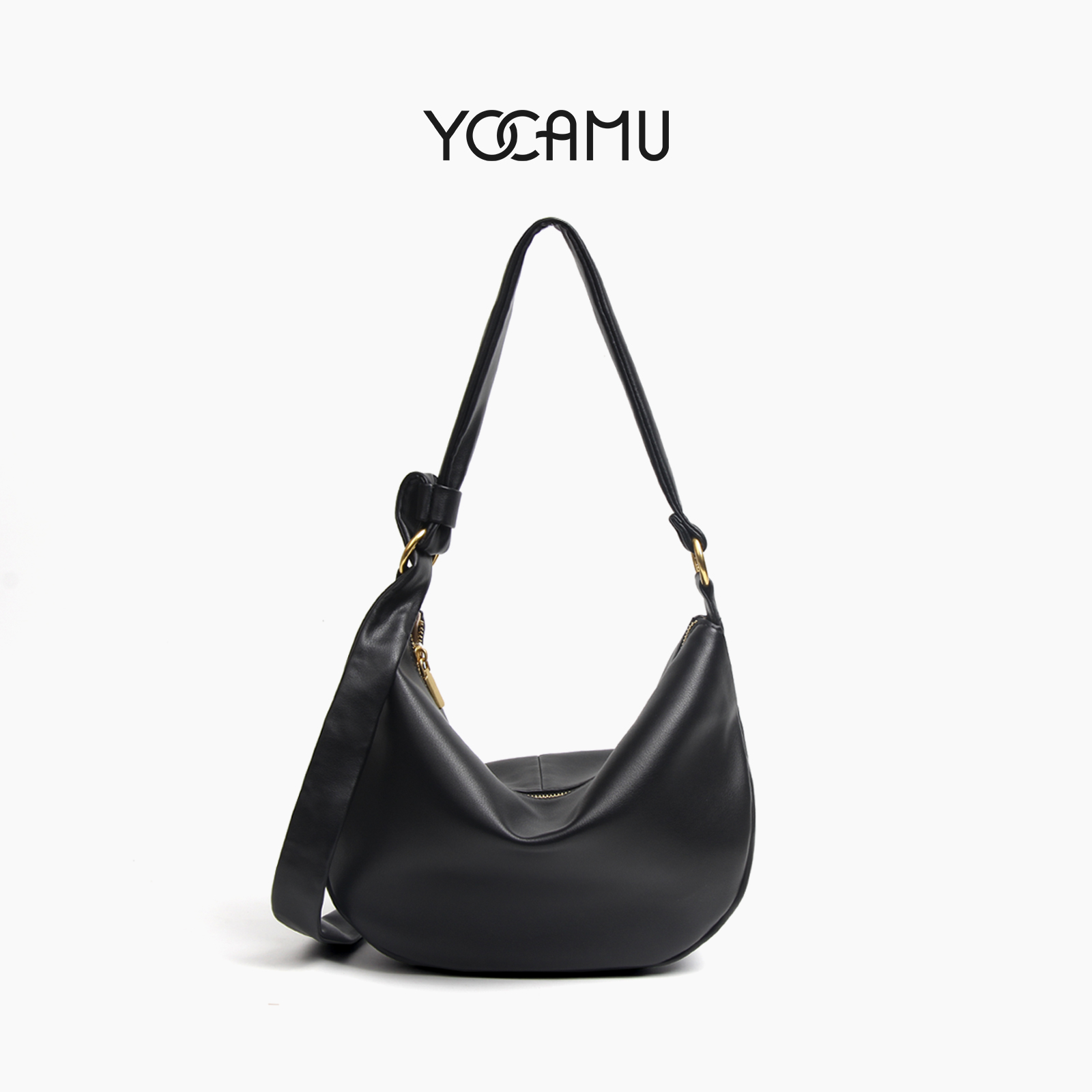 YOCAMU斜挎月牙包女大容量包包通勤腋下托特包饺子包休闲百搭小众 - 图0