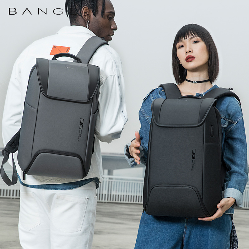 BANGE新款双肩背包男士商务电脑包韩版商务男背包backpack - 图0