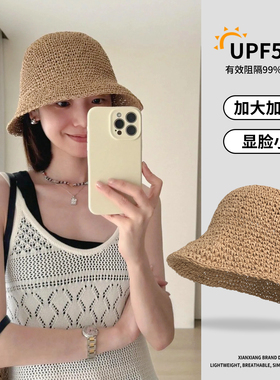 草帽女夏季镂空透气遮阳渔夫帽