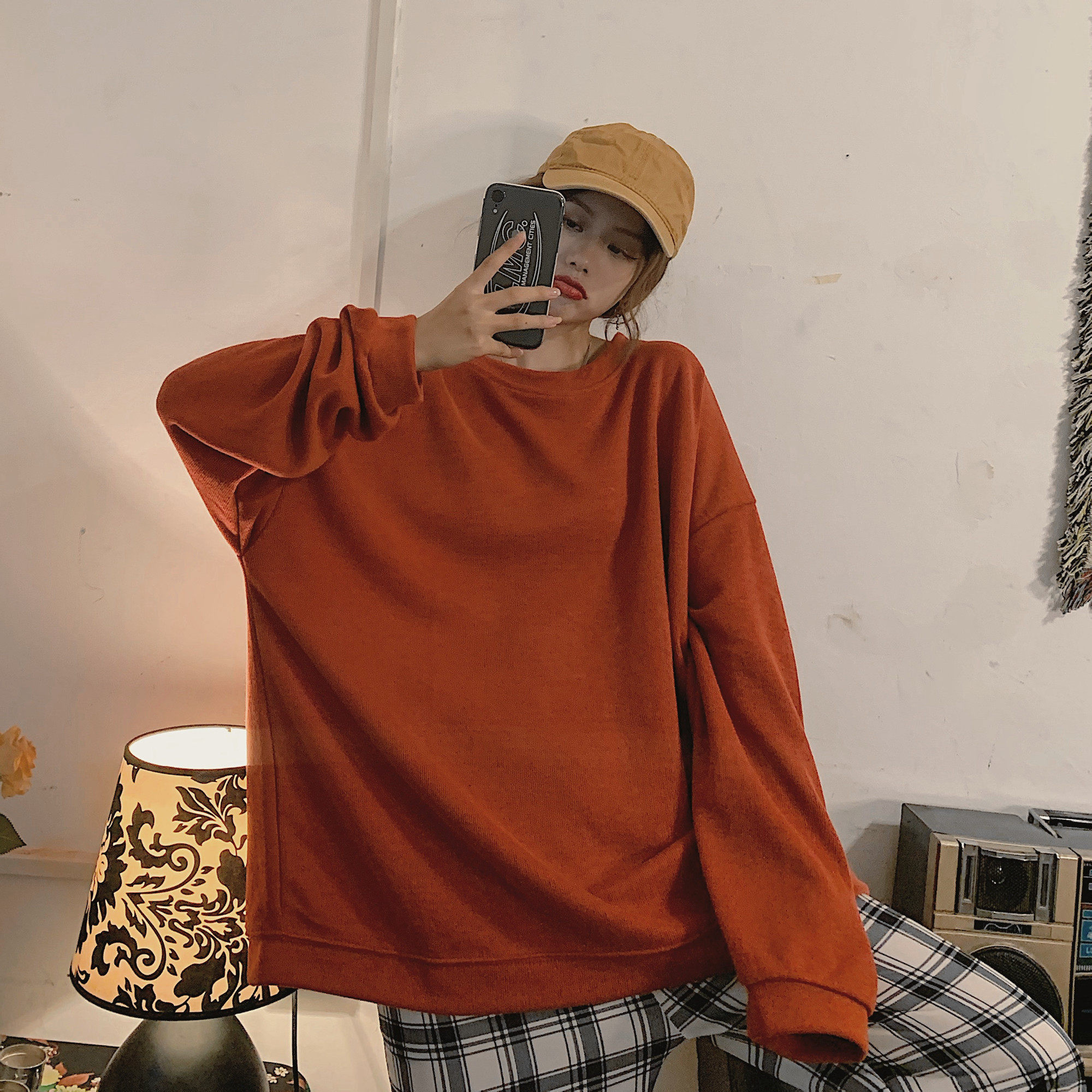 萧莲定制waitmore纯色jk女潮年卫衣 萧莲卫衣/绒衫