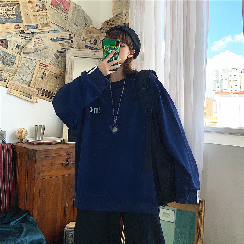 高街waitmore圆领定制潮年春秋卫衣 萧莲卫衣/绒衫