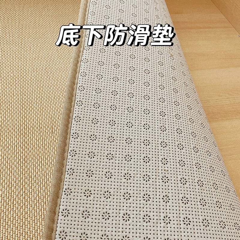 日式竹编地毯客厅原木风茶桌沙发毯茶室民宿凉席毯卧室榻榻米地垫