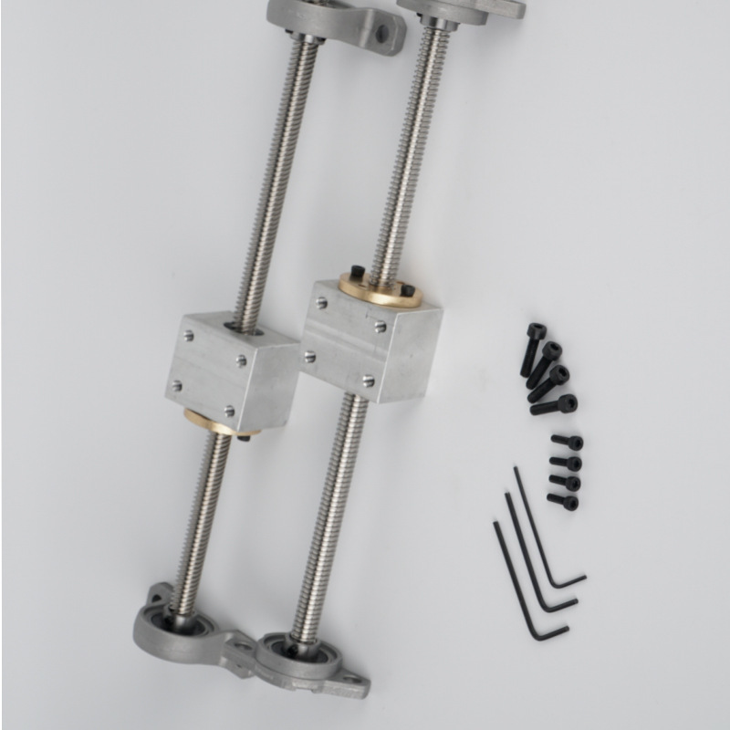 T型丝杆T8丝杆D打印丝杆直径8mm梯形丝杆螺母丝杆套组配螺母座 - 图1