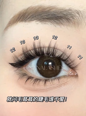现货！ 泰式大女主D翘单簇NANALASHES浓颜单簇超轻上眼舒适假睫毛