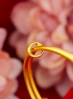 金版女款推拉手镯越南沙金满天星手镯精品女款流星雨龙凤手镯