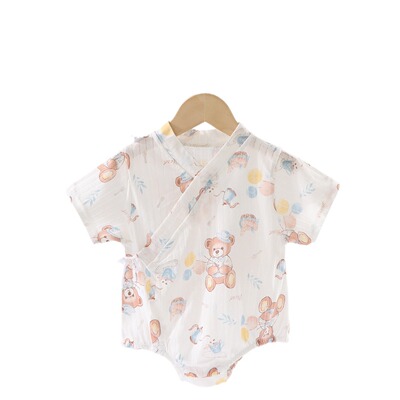 2026新生儿包屁衣短袖薄款爬婴儿连体衣纯棉夏季男女宝宝三角哈衣