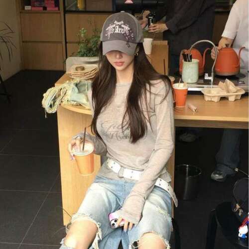 ●callmebabysoft gila archive刺绣做旧贴布星星棒球帽遮阳帽女 - 图2