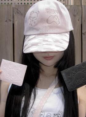 ●callmebabysoft韩国潮牌hugyourskin轻松熊联名波点刺绣棒球帽