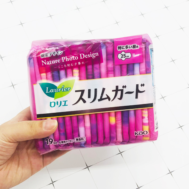 日本进口KAO花王卫生巾日用S系列超薄棉柔亲肤25cm4包组合装76片-图0