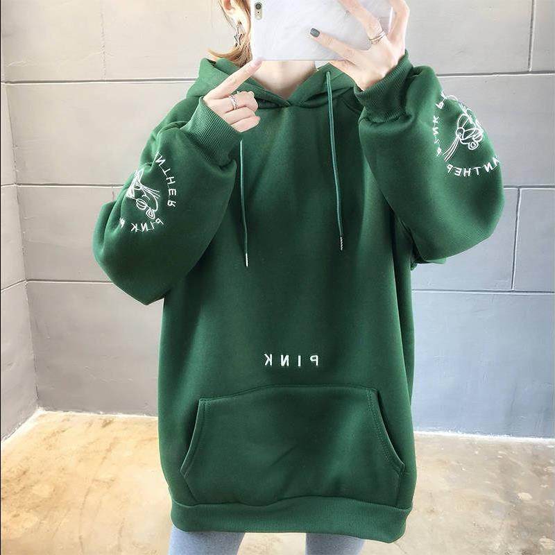 加绒女ins韩版潮宽松大码女装卫衣 互季卫衣/绒衫