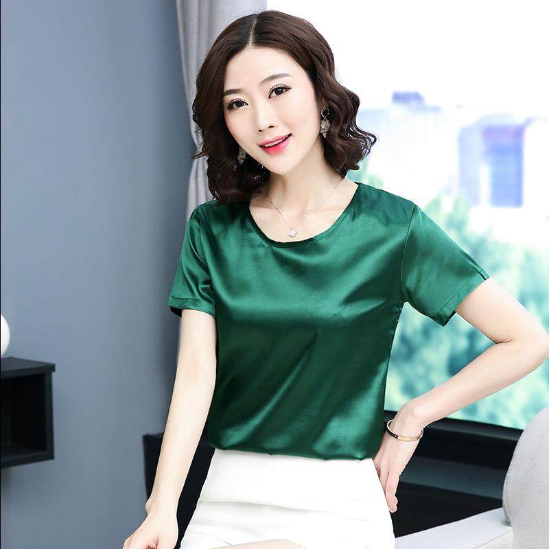 2019简约中老年女装夏装新款薄t恤 互季中老年女装