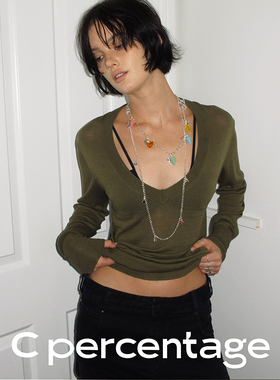 c percentage 原创设计时尚彩宝系列 天然矿石亚克力多元素-项链