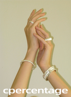 镀银古法拉丝星星手镯