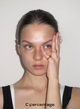 【03.09新品】c percentag 时光轨迹系列尾石925纯银手工尾戒