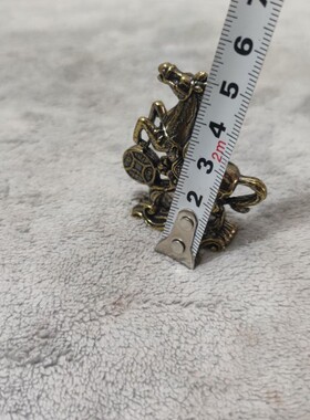 古玩杂项收藏纯铜马到成功小摆件家居车内饰品创意礼品