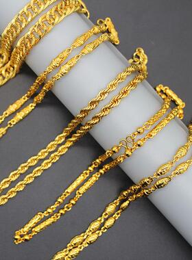 男老板霸气双扣麻花项链链子夸大神器