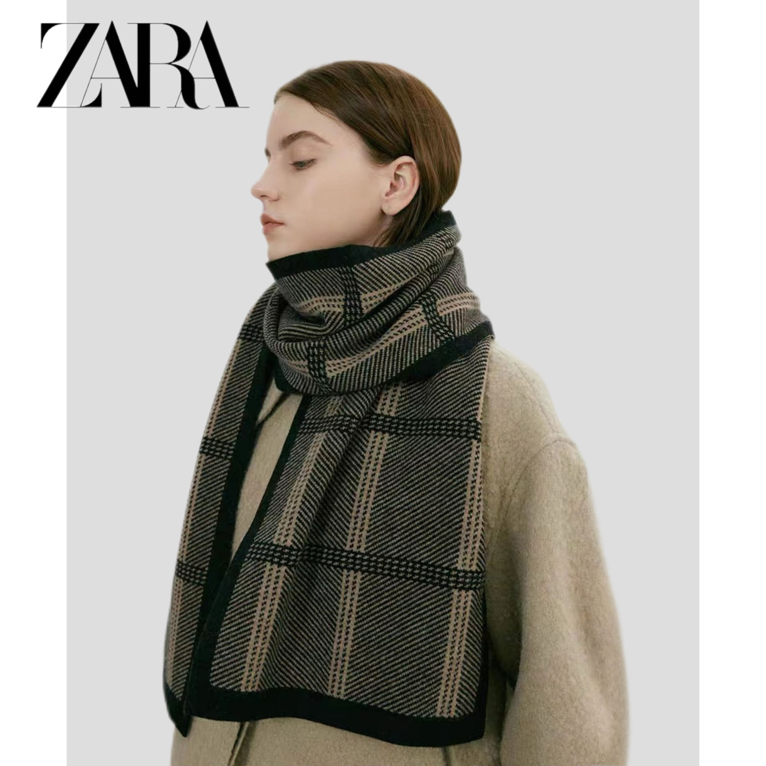 高级感复古风加厚羊绒围巾情侣款大气针织格纹保暖围脖,淘宝优惠券,粉丝福利购,淘宝优惠卷