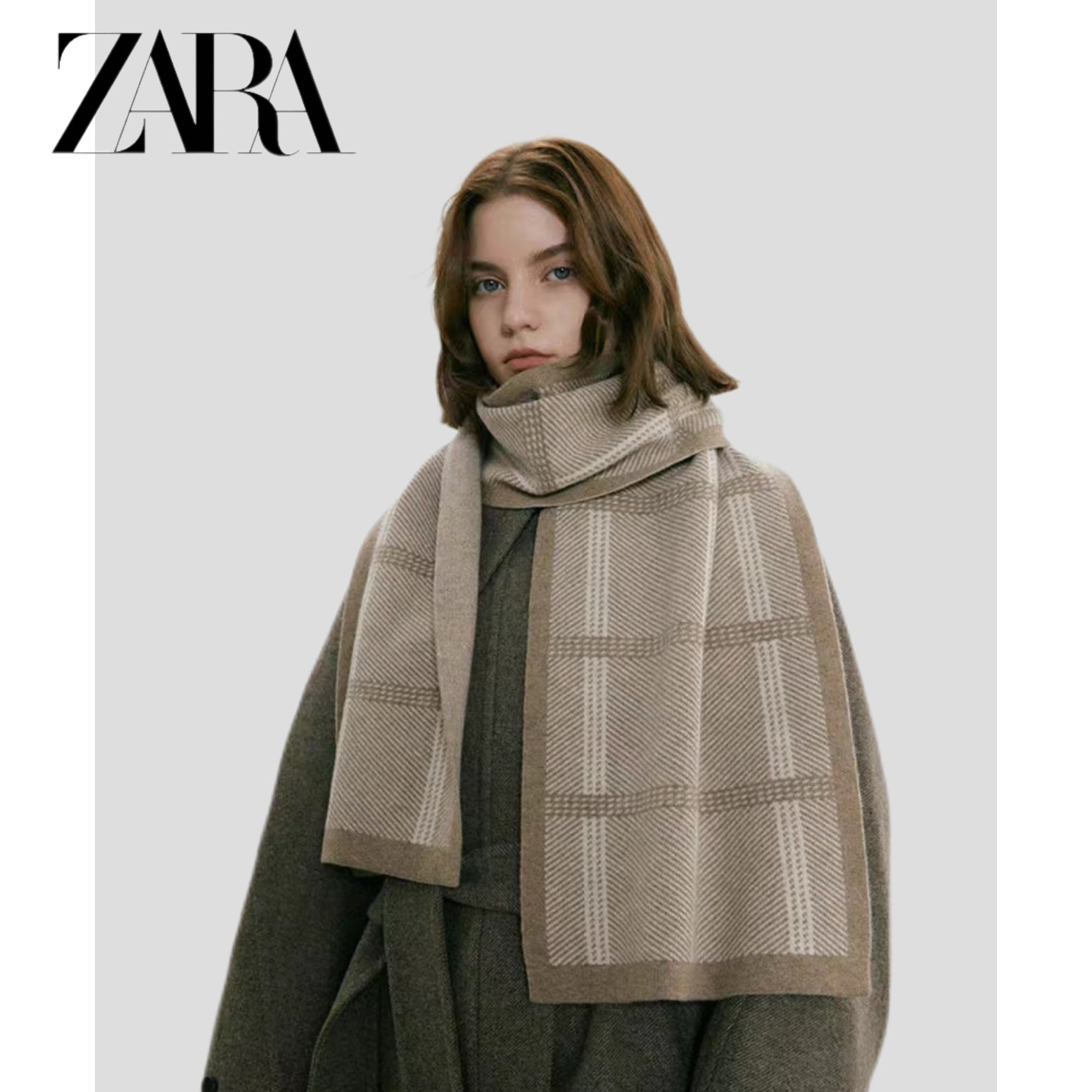 高级感复古风加厚羊绒围巾情侣款大气针织格纹保暖围脖,淘宝优惠券,粉丝福利购,淘宝优惠卷