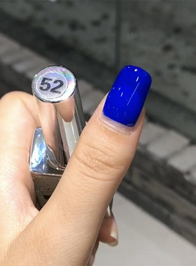 春夏季新款网红克莱因蓝美甲店光疗甲油胶果冻透感的冰透宝石蓝色