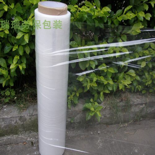 拉伸膜PE缠绕膜包装膜保护膜保鲜膜捆箱围膜防盗宽45cm*2公斤6卷 - 图0