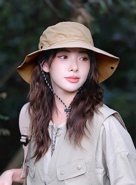 可折叠防晒渔夫帽女夏季速干防水