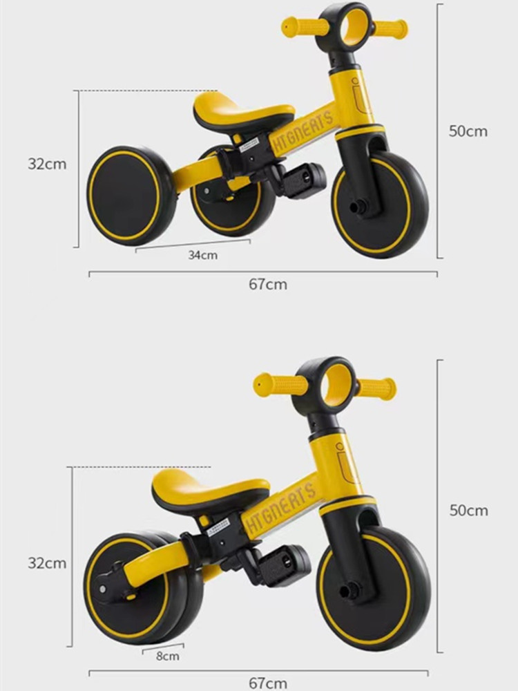 儿童平衡车1-2-3岁脚踏三轮车二合一自行车宝宝2岁宝宝滑步车滑行-图2