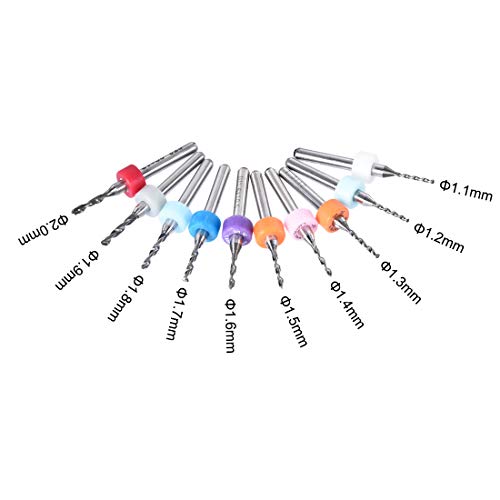 uxcell PCB Drill Bits 1.1mm-2.0mm Tungsten Carbide Rotary To - 图0