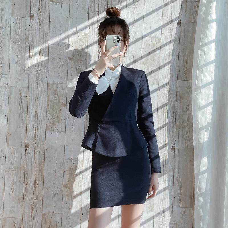 职业装女套装酒店制服气质2024新款整形医院咨询师小西装外套工装