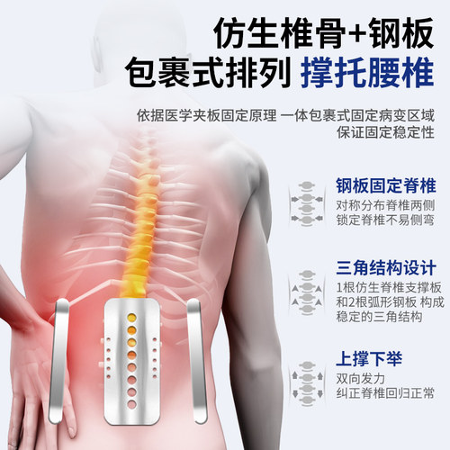 护腰带钢板支撑腰间盘劳损突出男女士腰部专用腰托四季款久坐神器 - 图1