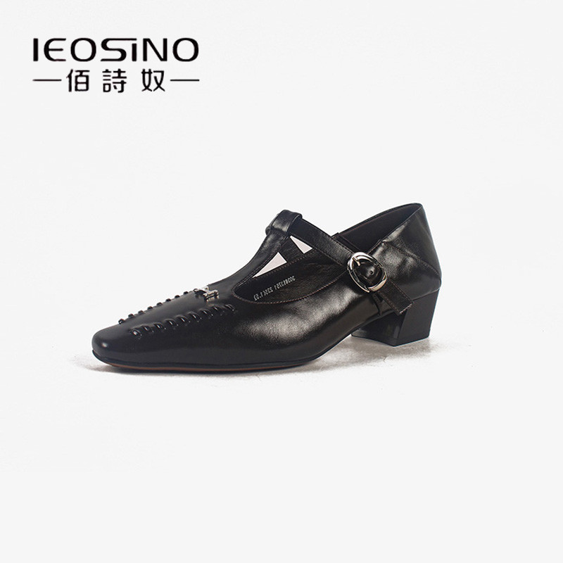 佰诗奴2026新款春季耐磨真皮玛丽珍鞋女休闲方头平底单鞋编织鞋潮,淘宝优惠券,粉丝福利购,淘宝优惠卷