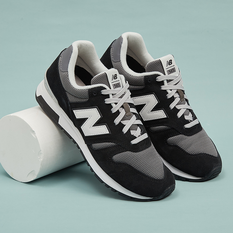 New Balance官方旗舰nb565系列运动跑步鞋男复古休闲鞋女ML565CBK - 图0