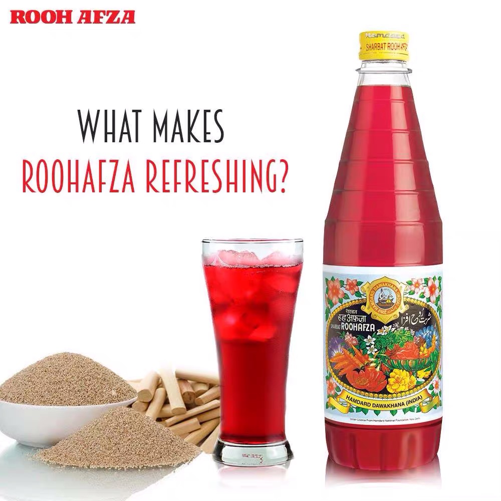 PAKISTAN Rose juice sharbat rooh afza玫瑰露汁 巴基斯坦 800ml - 图3